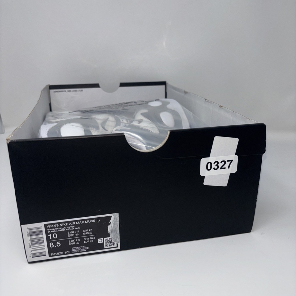 Nike Air Max Muse White Metallic Silver Sneaker FV1920-100 Women's Size 10 - Picture 10 of 11